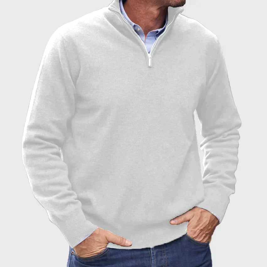 Kenneth | Long Sleeve Zip-Up Sweater