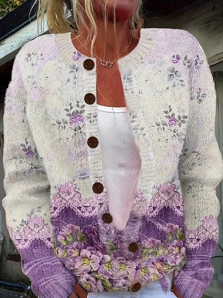 Maya | Vintage Floral Cardigan Sweater