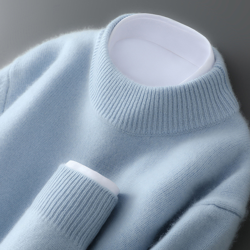 Chester | Elegant Cashmere Sweater (Baby Blue)