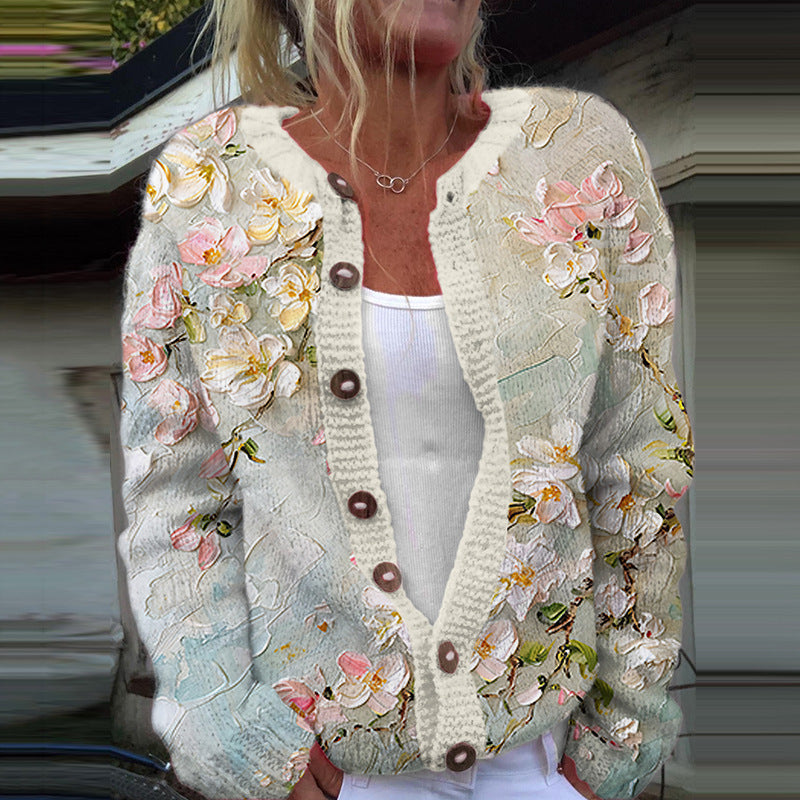 Maya | Vintage Floral Cardigan Sweater