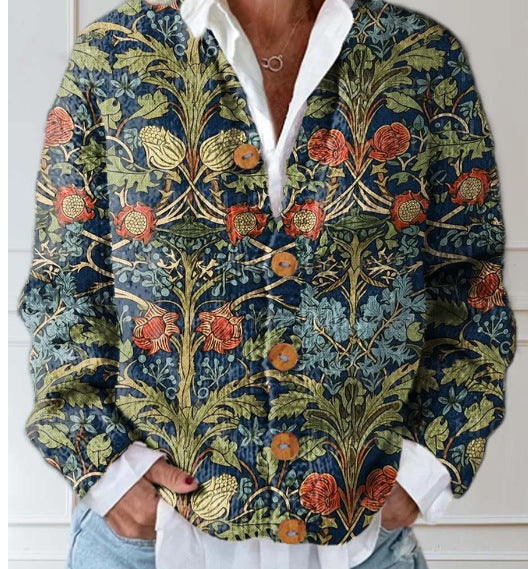 Maya | Vintage Floral Cardigan Sweater