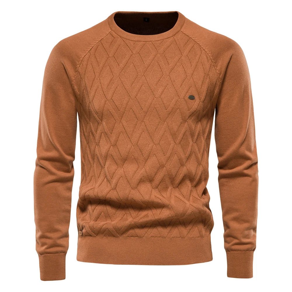 Marvin | Men's Sweater with Diamond Pattern