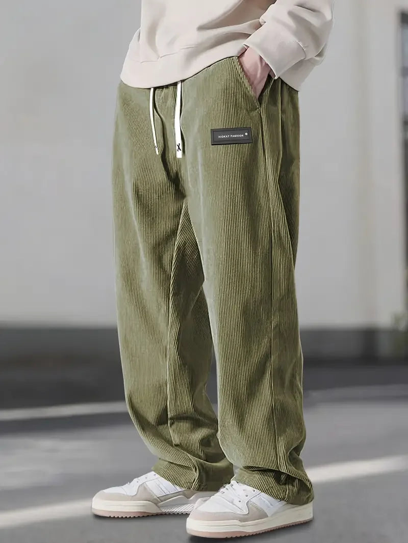 Baylor | Casual Loose-Fitting Cord Pants