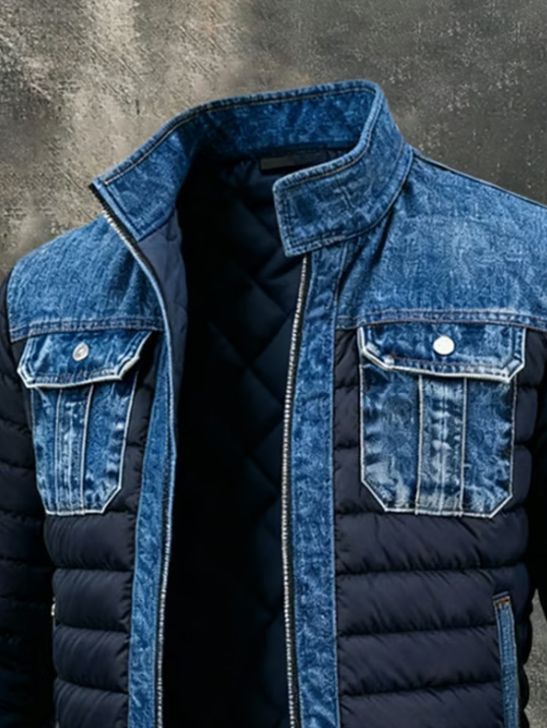 Amos | Hybrid Quilted Denim Jacket
