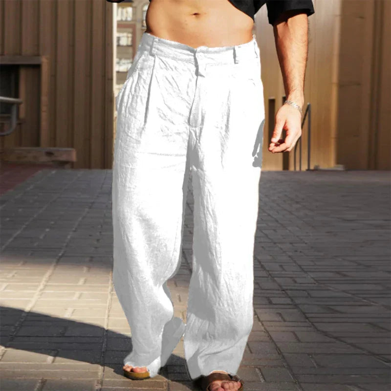 Jonathan | Wide Linen Pants