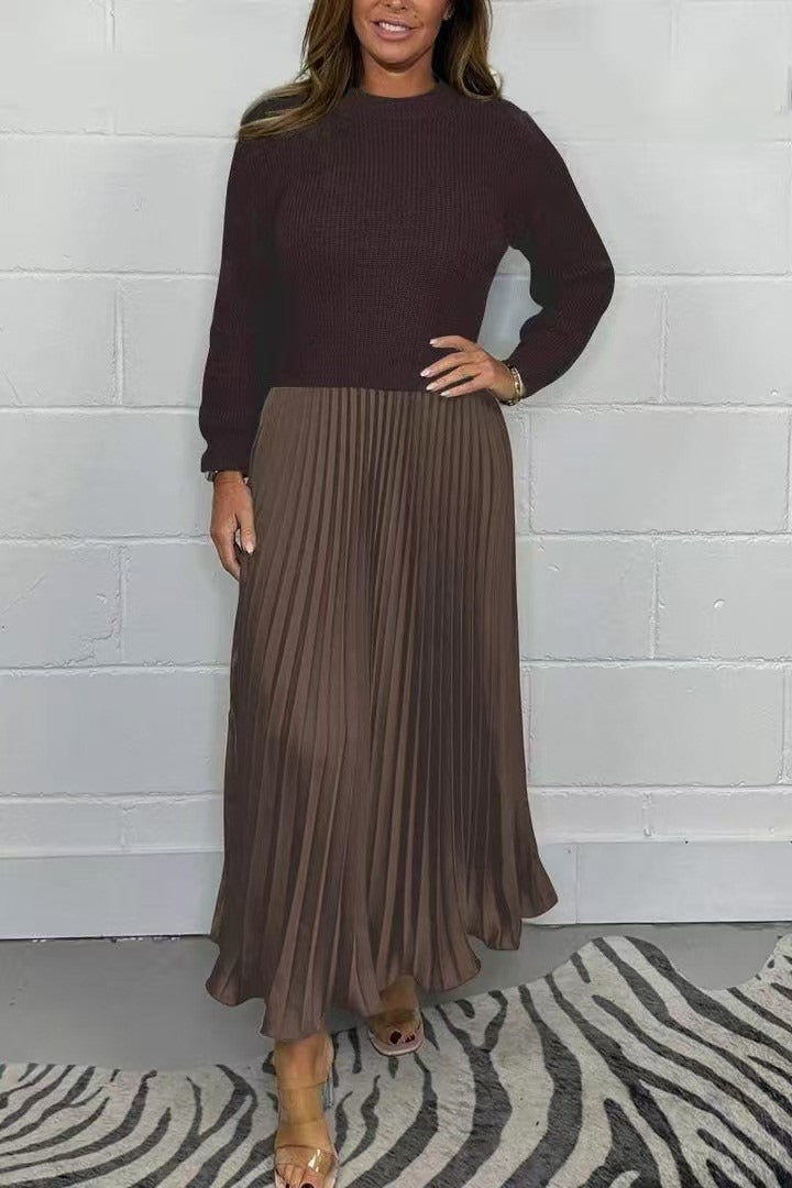 Ella | Maxi Dress with Sweater & Pleated Skirt