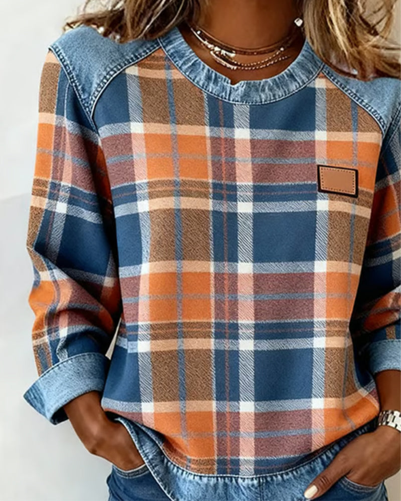 Avery | Bold Patchwork Sweatshirt