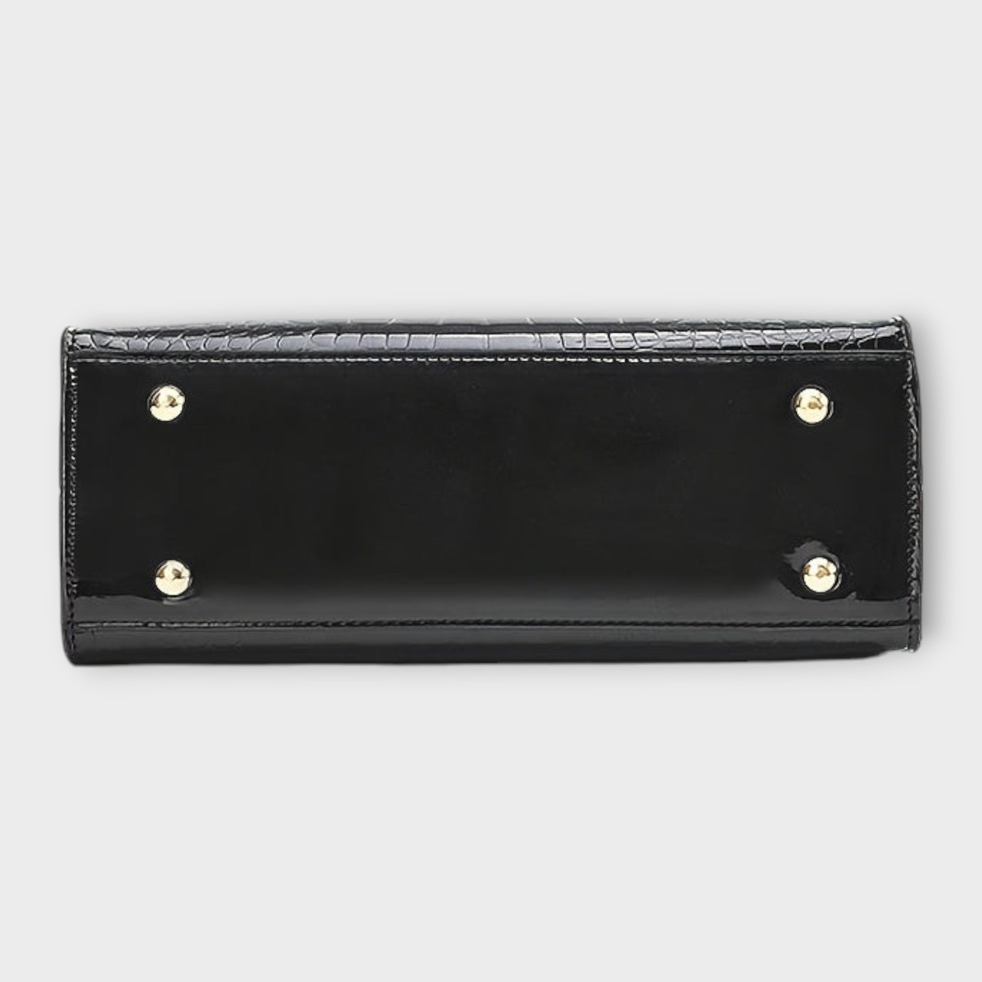 Olivia | Glossy Crocodile Pattern Handbag