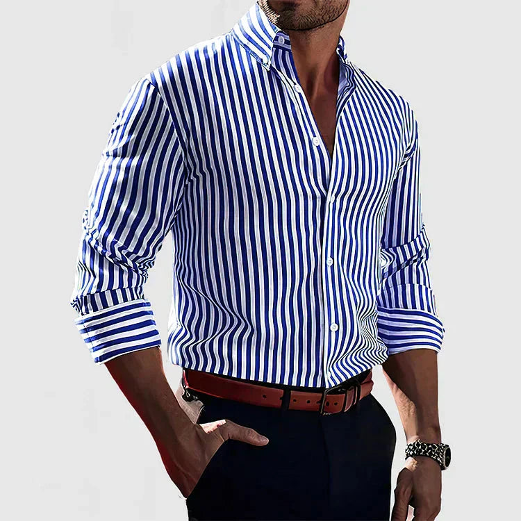 Curtis | Classic Long Sleeve Striped Shirt