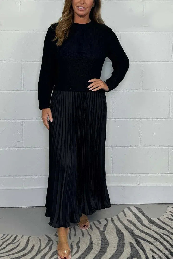 Ella | Maxi Dress with Sweater & Pleated Skirt