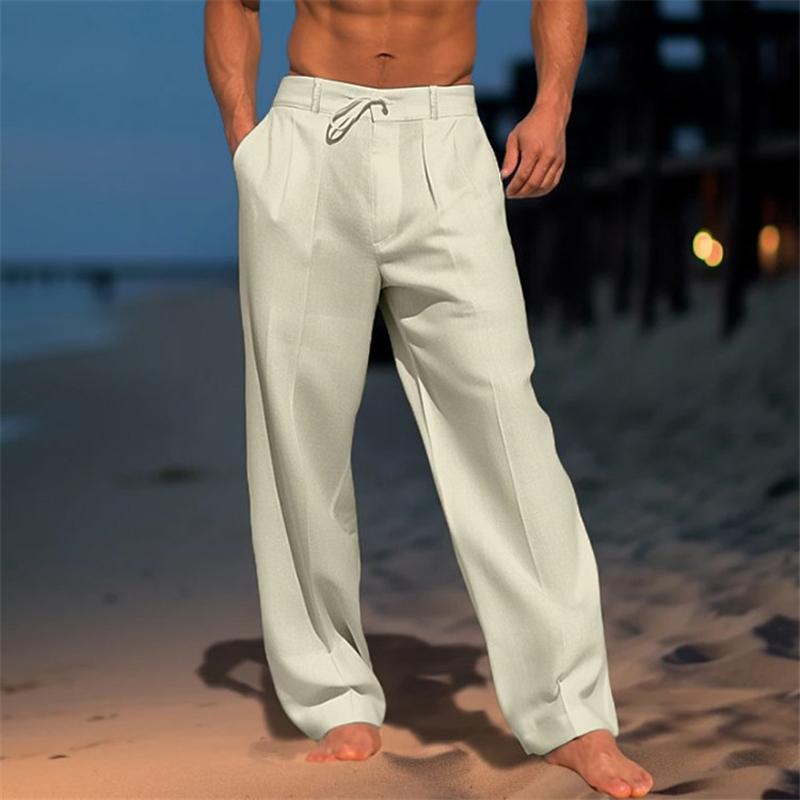 Aiden | Plain Linen Trouser