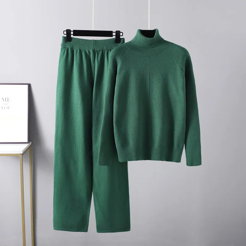 Michelle | Complete Two-Piece Cable Knit Lounge Set