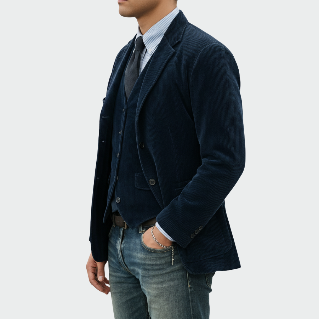 Nolan | Velvet Blazer & Waistcoat Set